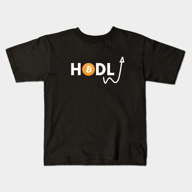 Hodl - Bitcoin Kids T-Shirt by e s p y